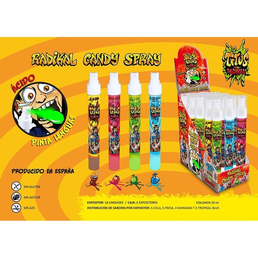 [8436547640454] Radikal Candy Spray 19ml 18u