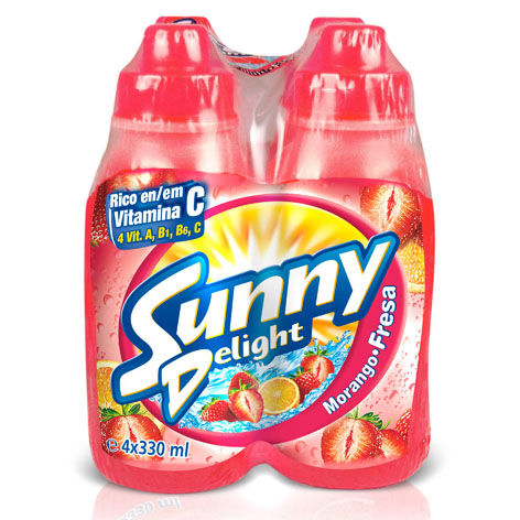 [4250155502010] 4 Botellas Sunny Delight Naranja Fresa 300ml