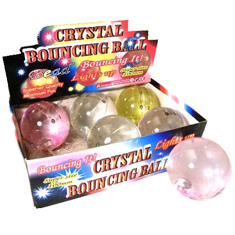 [5038104619052] Bouncing Ball Glitter + Led Large