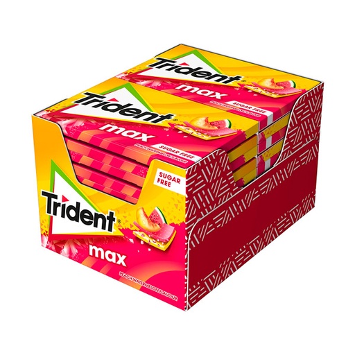 [7622202027376] Trident Max Sandía-Melocotón 12 ud