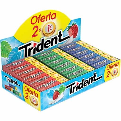 [7622210847614] Lote Trident gragea 2 x 1€ (72 ud)