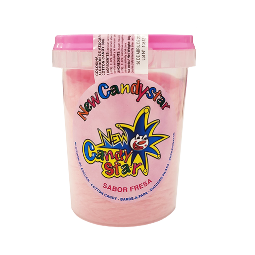 [8429826062009] Algodon de azucar fresa 30 g (12 ud) New Candy Star