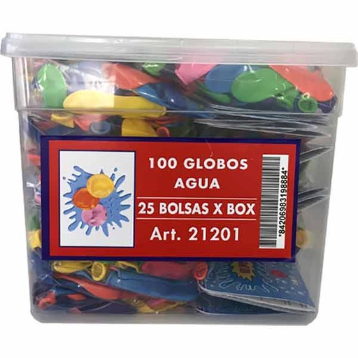 [84206983198884] Globos agua Party Box 100 ud (25 ud) Persan
