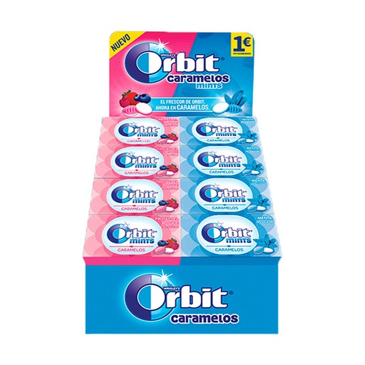 [08410136020490] Lote caramelos mints 1€ 32 ud Orbit