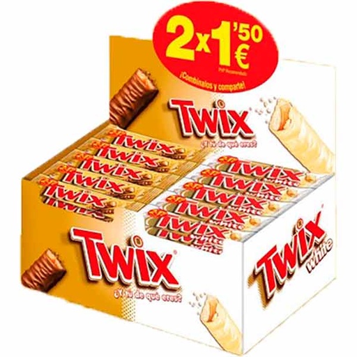 [08410136021145] Lote Twix + Twix white 2 x 1,50€ (50 ud)