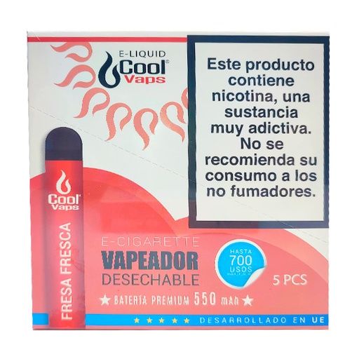 [5050565599056] POD COOLVAPS FRESA 20 MG NIC 600 PF 5 UD