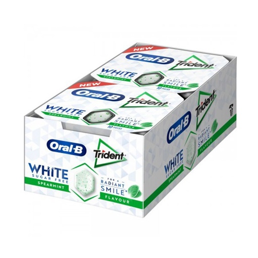[7622201690137] TRIDENT ORAL B WHITE SPEARMINT 12 UD