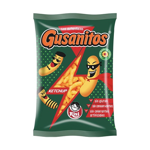 [8411859553252] Gusanitos ketchup Familiar 85 g (8 ud) Risi